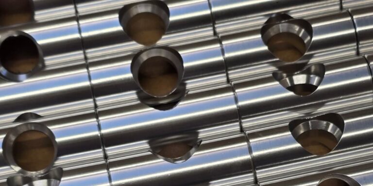 Gedrehte Aluminium-Bauteile mit Bohrung und Senkung