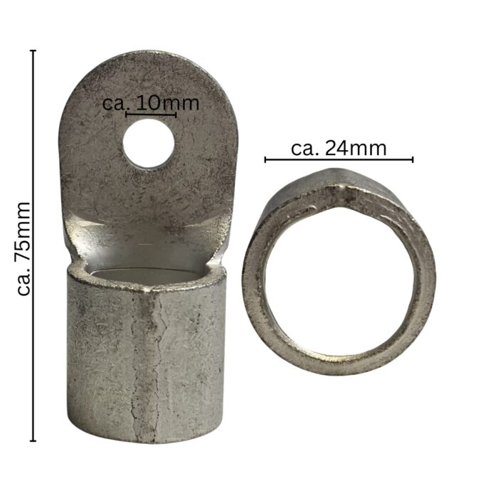 Quetschkabelschuh 512108240-M10 aus Metall zur sicheren Befestigung und Verbindung in technischen Anwendungen