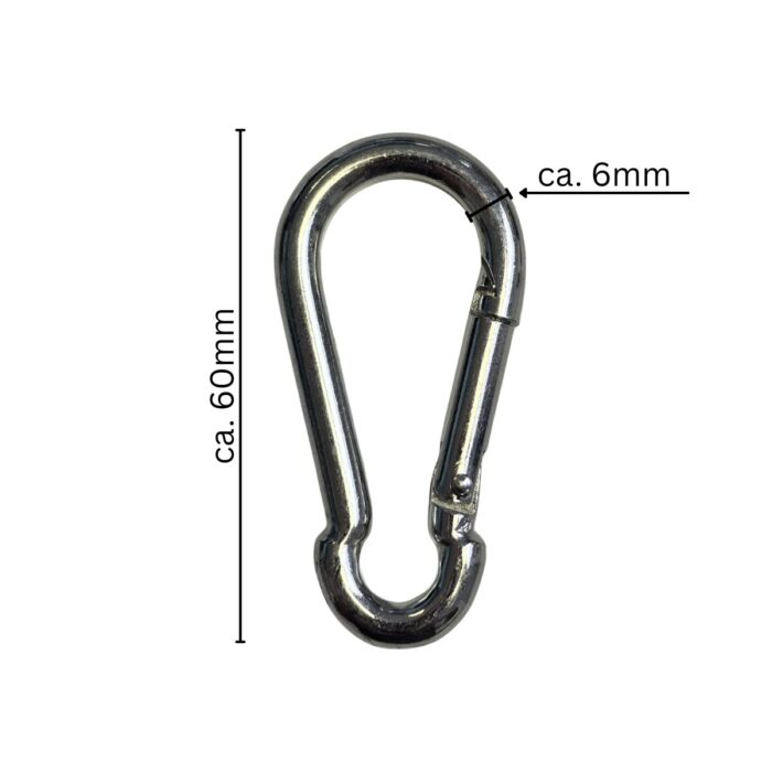 Karabiner 512128 aus Metall für sichere Befestigungs- und Verbindungslösungen in technischen Anwendungen
