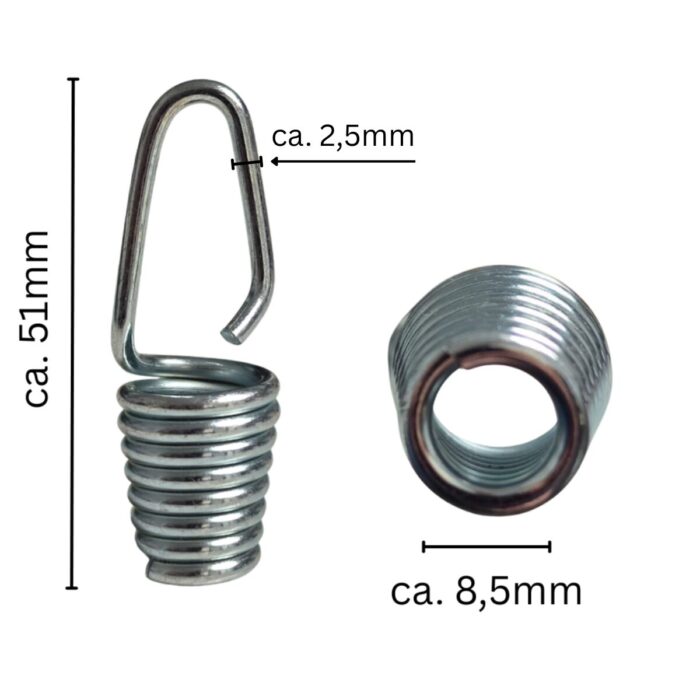 Spiralhaken 512182 aus Metall zur sicheren Befestigung und Verbindung in technischen Anwendungen